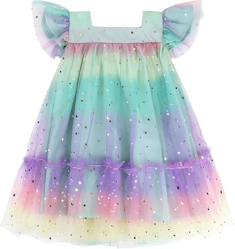 AGQT Baby Girls Tutu Dress Tulle Sundress Size 9M-5T