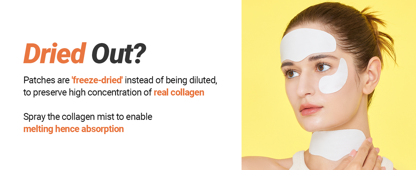 SUNGBOON EDITOR Deep Collagen Melting Patch | Real Collagen, Glutathione, Glass Skin, Skin Firming for Deep Wrinkle, Spot Correcting, Collagen Patches, Under Eye Mask, Korean Skin Care, 1.13 ounces