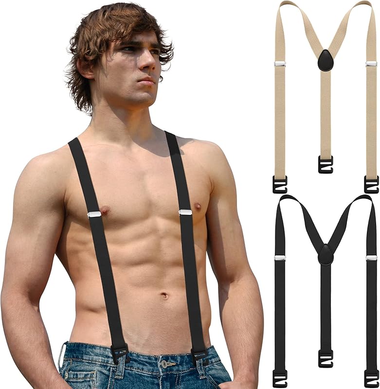 2 Pcs Hidden Suspenders for Men Hiking Undergarment Suspenders for Winter Untucked Men Outdoor Hiking Ski Pant - TrendyLookz
