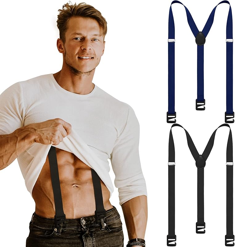 2 Pcs Hidden Suspenders for Men Hiking Undergarment Suspenders for Winter Untucked Men Outdoor Hiking Ski Pant - TrendyLookz