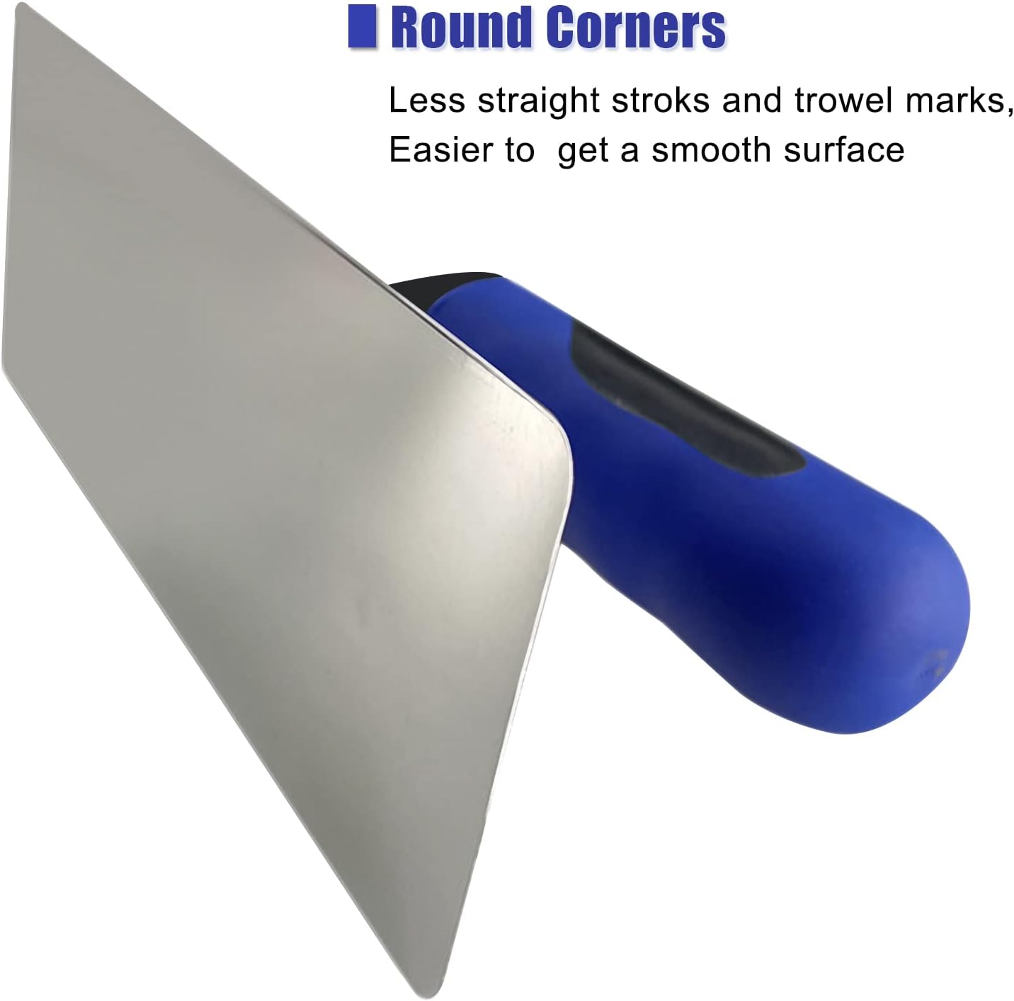 Stainless Steel Venetian Plaster Trowel 2 PC (Small: 200mm x 80mm & Medium: 240mm x 100mm) Paint Plastering Finishing Hand Tools