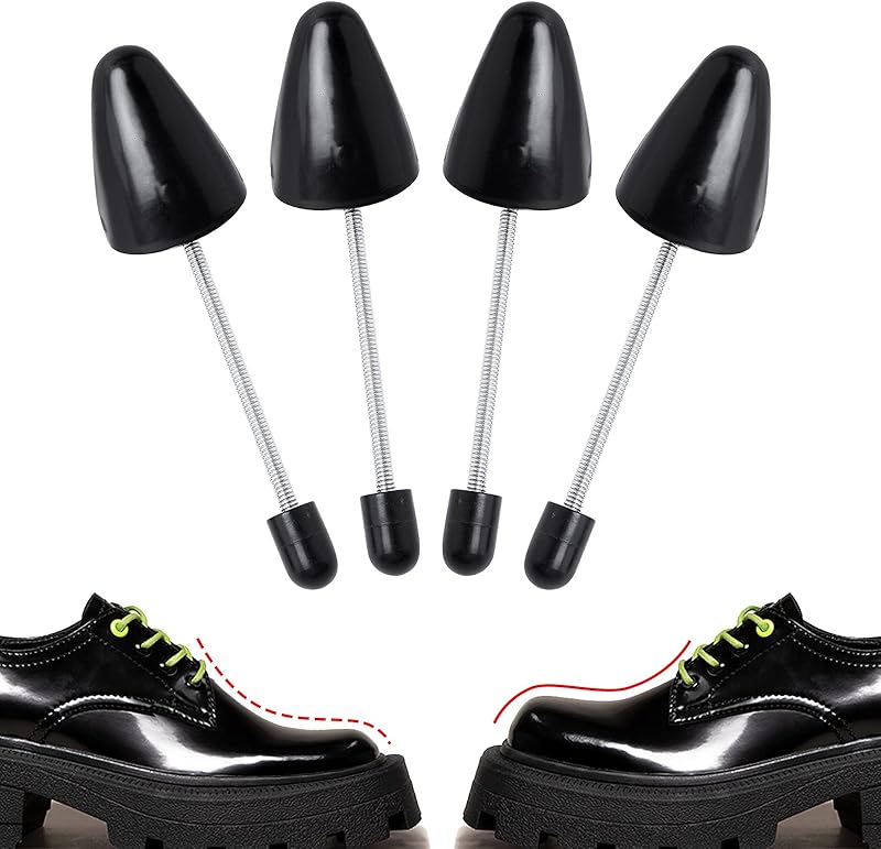 YOLOPARK 10 Pairs Plastic Shoe Trees for Mens 6-12, Women Size 4-8, Shoe Stretcher with Adjustable Spring for Sneakers