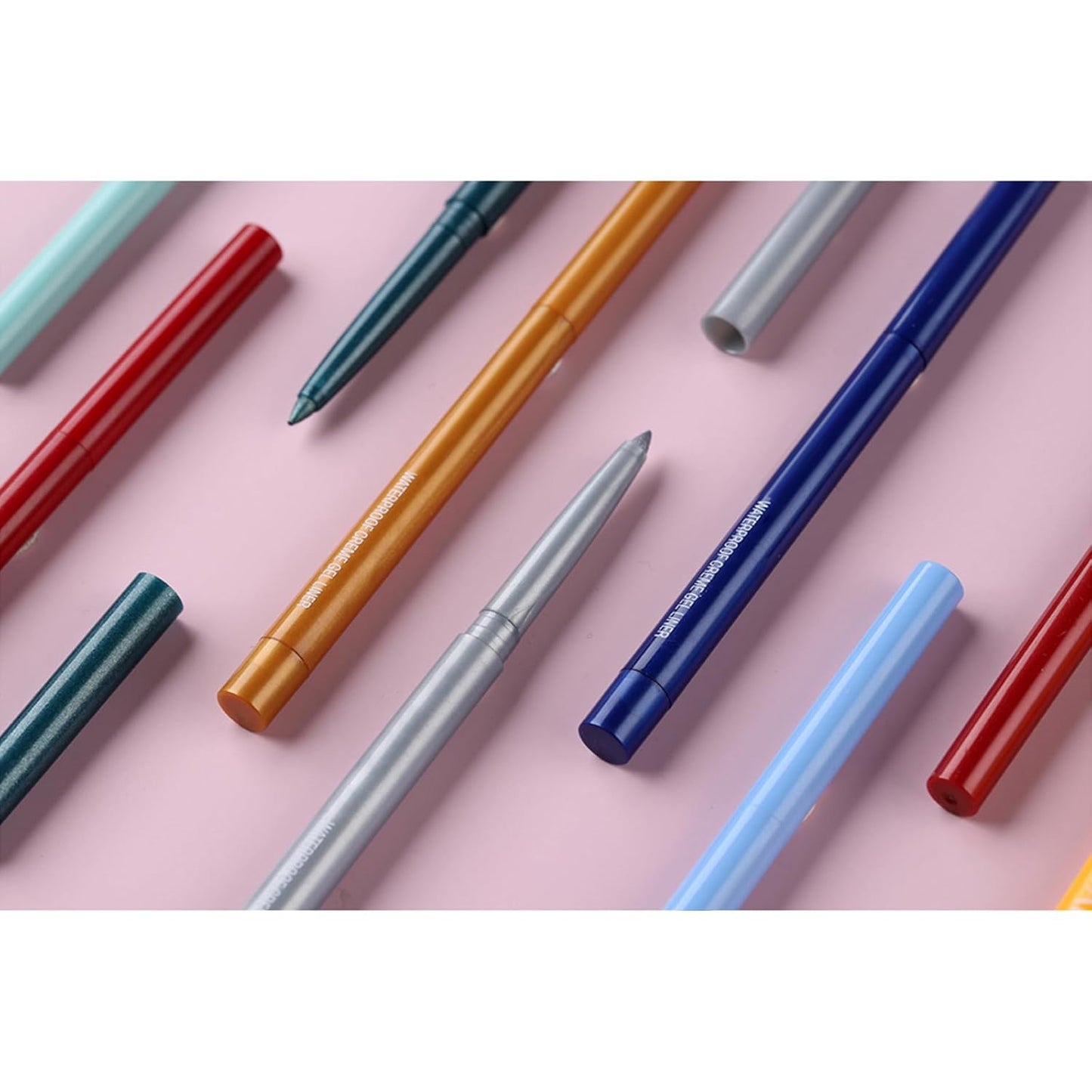 Eyeliner Pencil, Waterproof Eyeliner Long-lasting, Light-blue Eyeliners, High-Pigmented Colorful Eyeliners Easy To Use Eye Liner Pen for Women, Light-blue