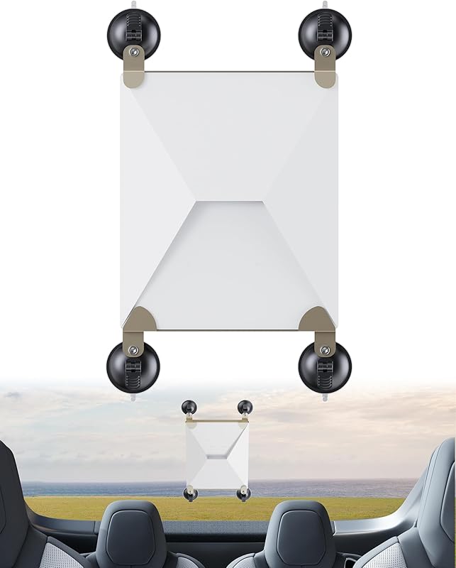 Starlink Mini Car Mount and Car Mounting Kit, Starlink Mini Mount with Strong Suction Cups and Dual Slots for Secure Sunroof/Front/Rear Window Installation, Suitable for Travel Internet