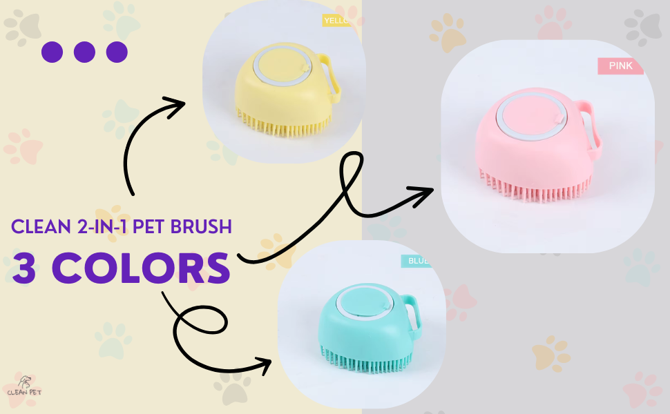 Luxury 2-in-1 Pet Spa Brush - Shampoo Dispensing Silicone Groomer for Dogs & Cats (Pink)