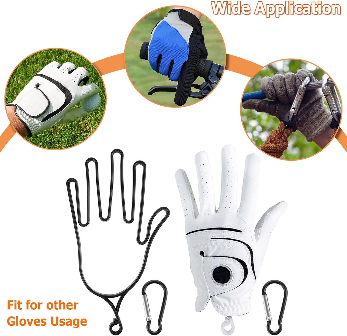 Cosmos 2 Pcs Golf Glove Stretcher Support Frame Holder Keeper Rack Dryer Shaper Tool Accessories for Men Women Golfer Glove Maintenance