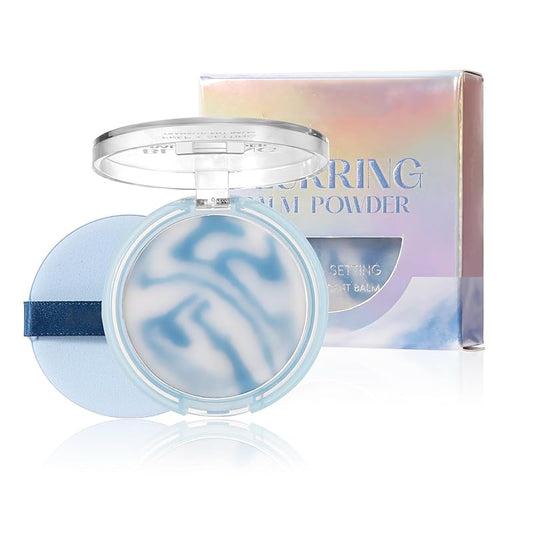 Lavender Face Matte Setting Powder, Oil Control Face Pressed Matte Powder, Powder-free Makeup Setting Cream, Flawless Longlasting Finishing Lightweight Waterproof Balm,#01 Purple