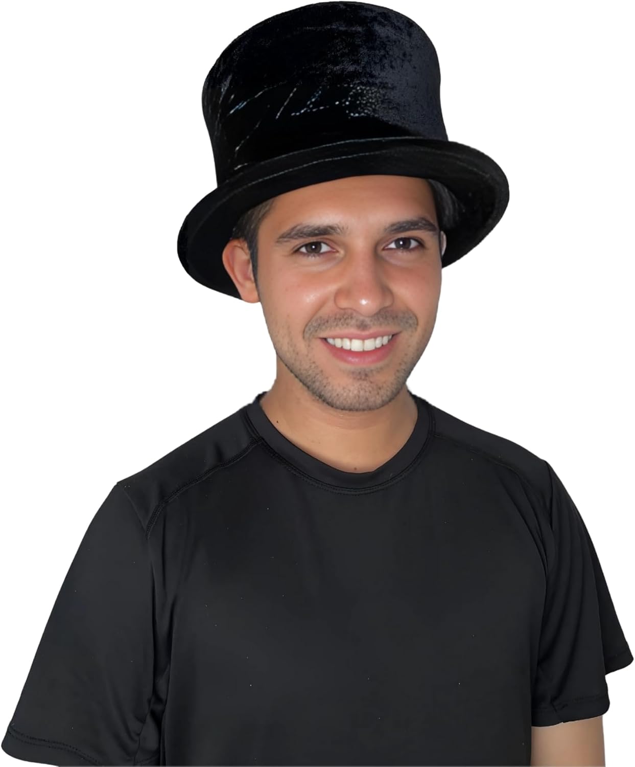 Black Collapsible Folding Top Hat – Magicians, Dancers, and Theater Performances, Perfect for Adults.