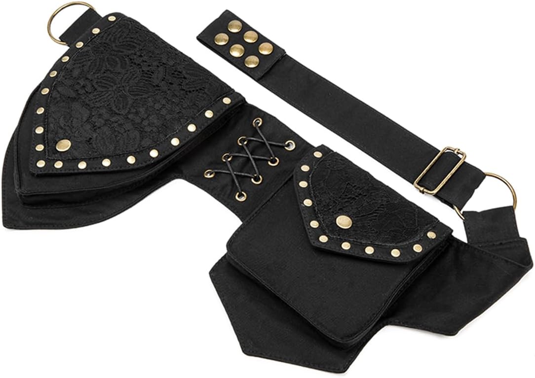 Larswon Renaissance Bag Leg Pouch for Women Renaissance Belt Festival Hip Thigh Pack