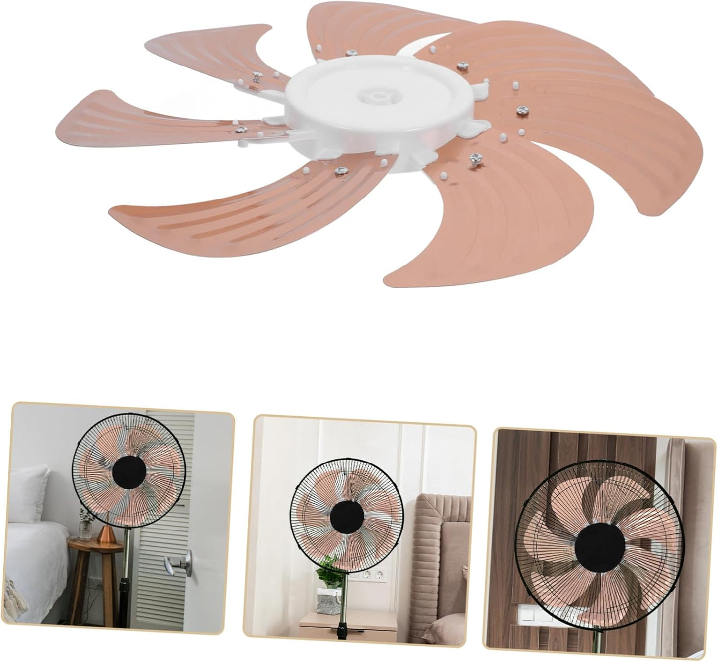 Aluminum Replacement Fan Blades Silent Design for Table and Floor Fans Efficient Airflow Easy Installation for Home Use