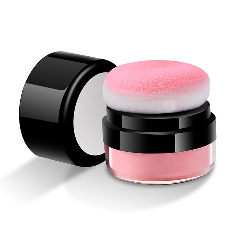Charm Kiss Loose Powder Blush Air Cushion Natural Blusher Bright Shimmer Face for Cheek Highly Pigmented Makeup Easy to Blend Blushin, All Day Wear(01#) 01# Coral Pink 5 grams