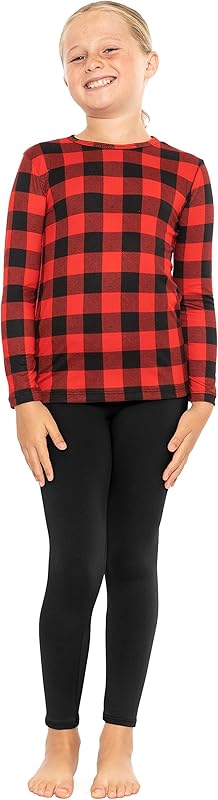 STRETCH IS COMFORT Oh So Soft Youth Girls Long Sleeve Crew and Leggings Set, Includes Top and Bottom