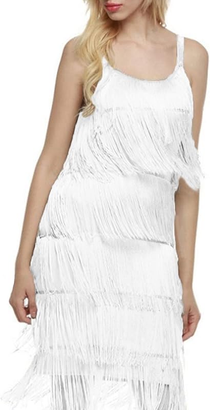 ECDAHICC Women’s Dresses Flapper Dresses 20s Gatsby with All-Over Fringe Mini Dresses