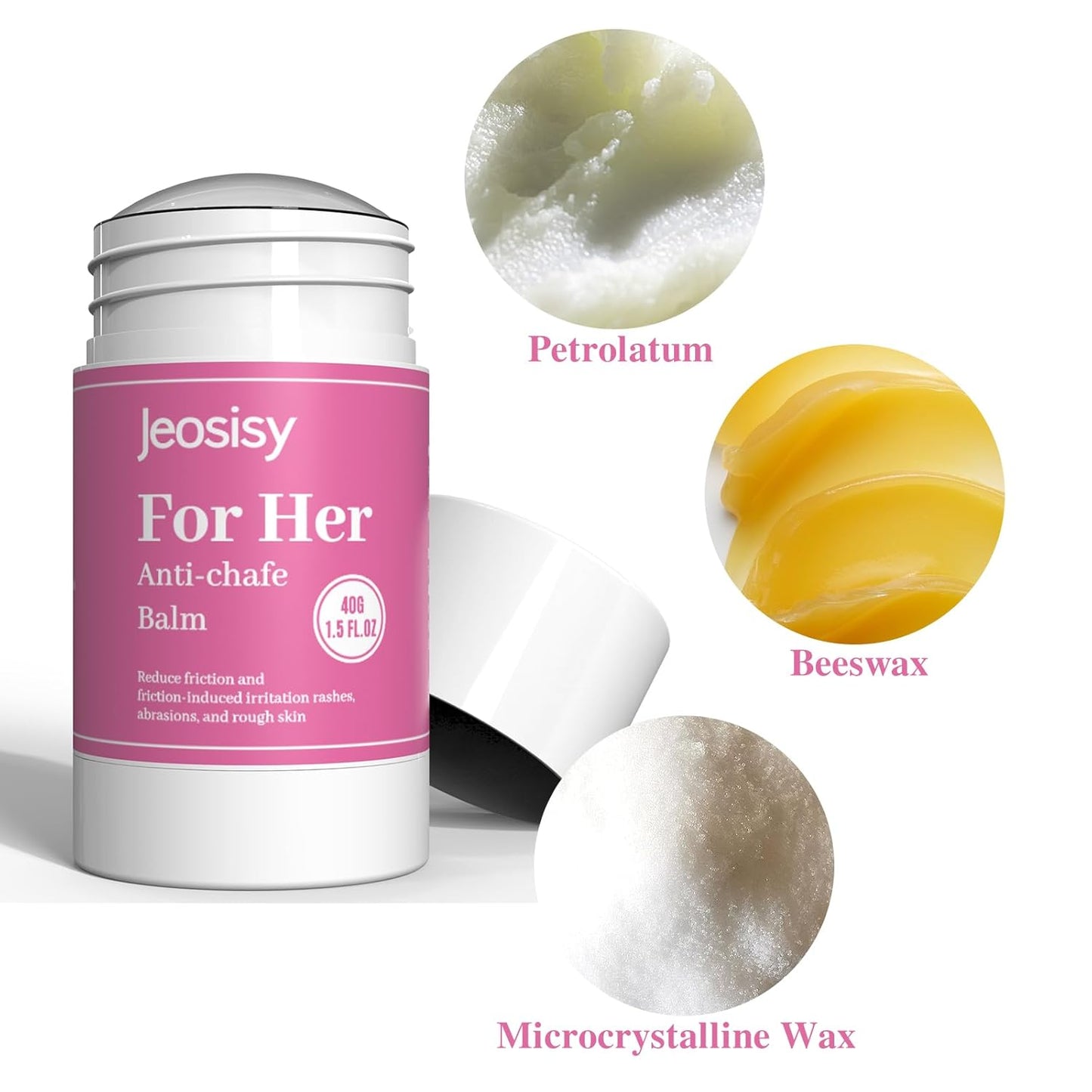 Anti Chafing Stick-For Her Anti Chafe Balm Cream Anti Chafing Friction Defense Balm for Thighs, Chest, Arms, Feet, Elbows and Areas Where Skin Hubs,Travel Size Use Before or After Sport Exercise