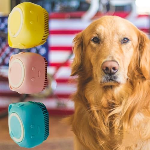 Luxury 2-in-1 Pet Spa Brush - Shampoo Dispensing Silicone Groomer for Dogs & Cats (Pink)