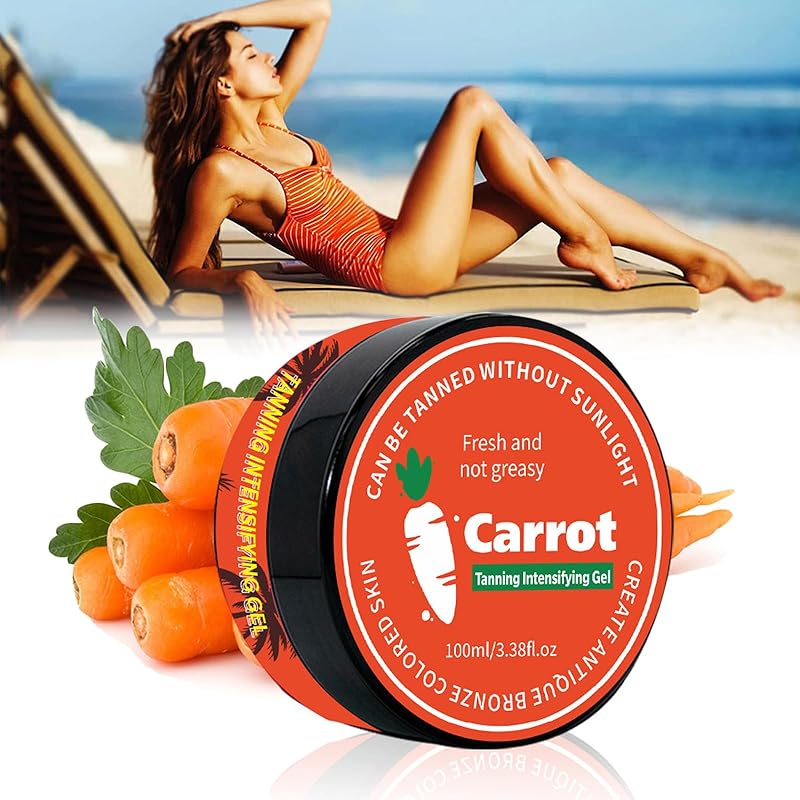Carotene Tanning Gel, Carrot Tanning Gel, Luxury Intensive Tanning Gel, Tanning Accelerator Cream Gel for Natural Tan Skin, Tanning Gel for Outdoor Sun & Sunbeds (1PC)