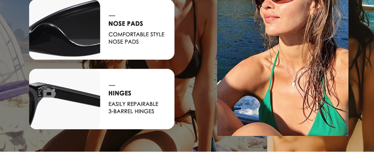Retro Oval Cat Eye Sunglasses for Women Y2k Trendy Narrow Sunnies Designer Sun Glasses AR82253