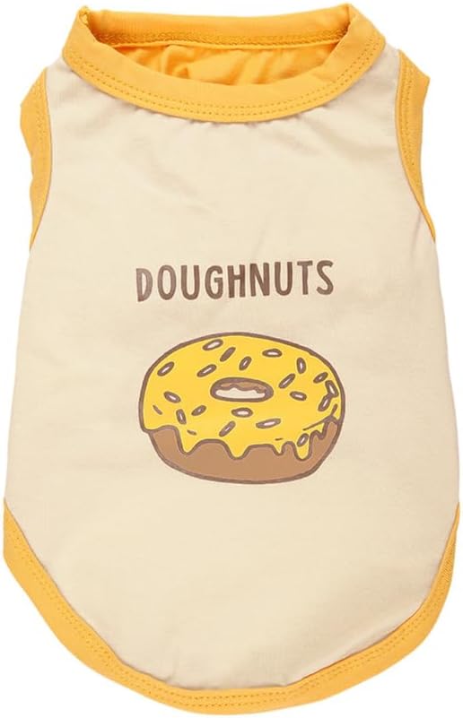 Dog Clothing Summer Summer Clothing タンクトップ Lightweight Permeability Scalability coolしい ドッグウェア Dog Sleeveなし 着せやすい Easy to put on and take off Cuteい おしゃれ Small Dog Medium-sized dog Cat コットン Dog Clothing ペット COTEN (イエロー, S)