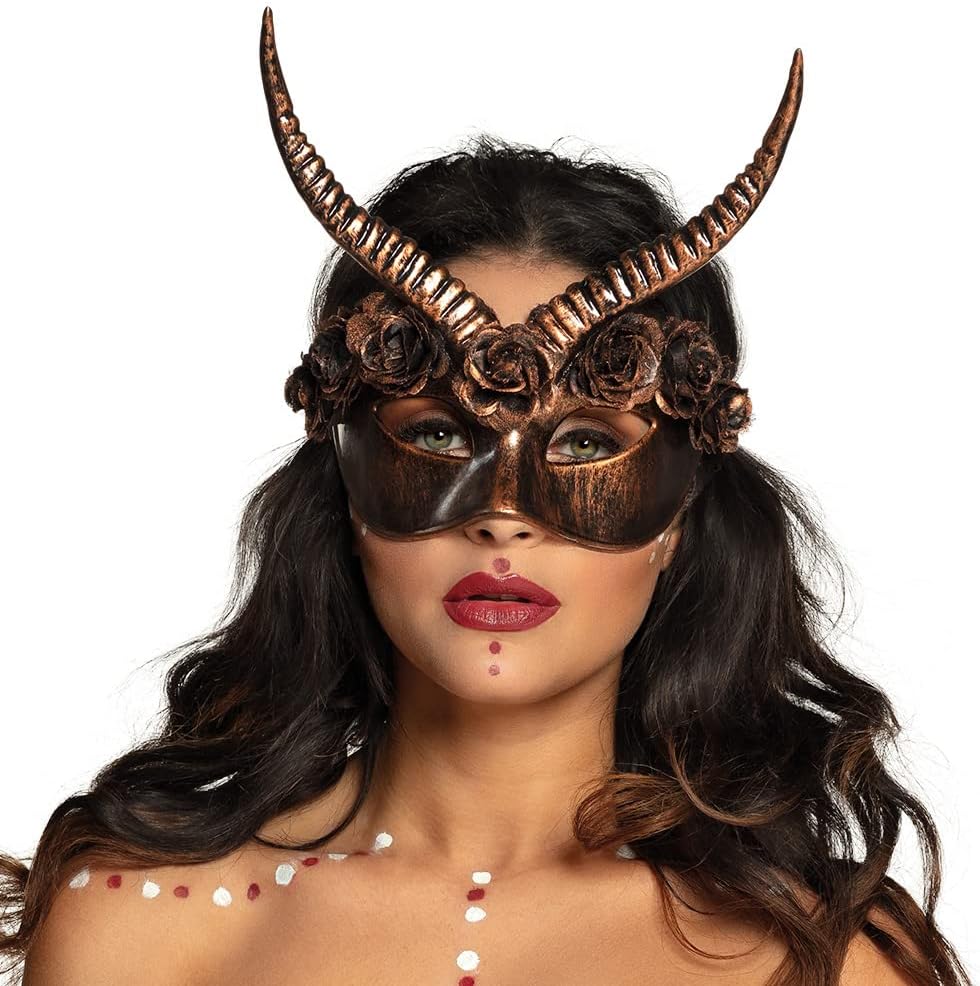 10134173 Eye Mask Mama Legba, Bronze, Standard Size