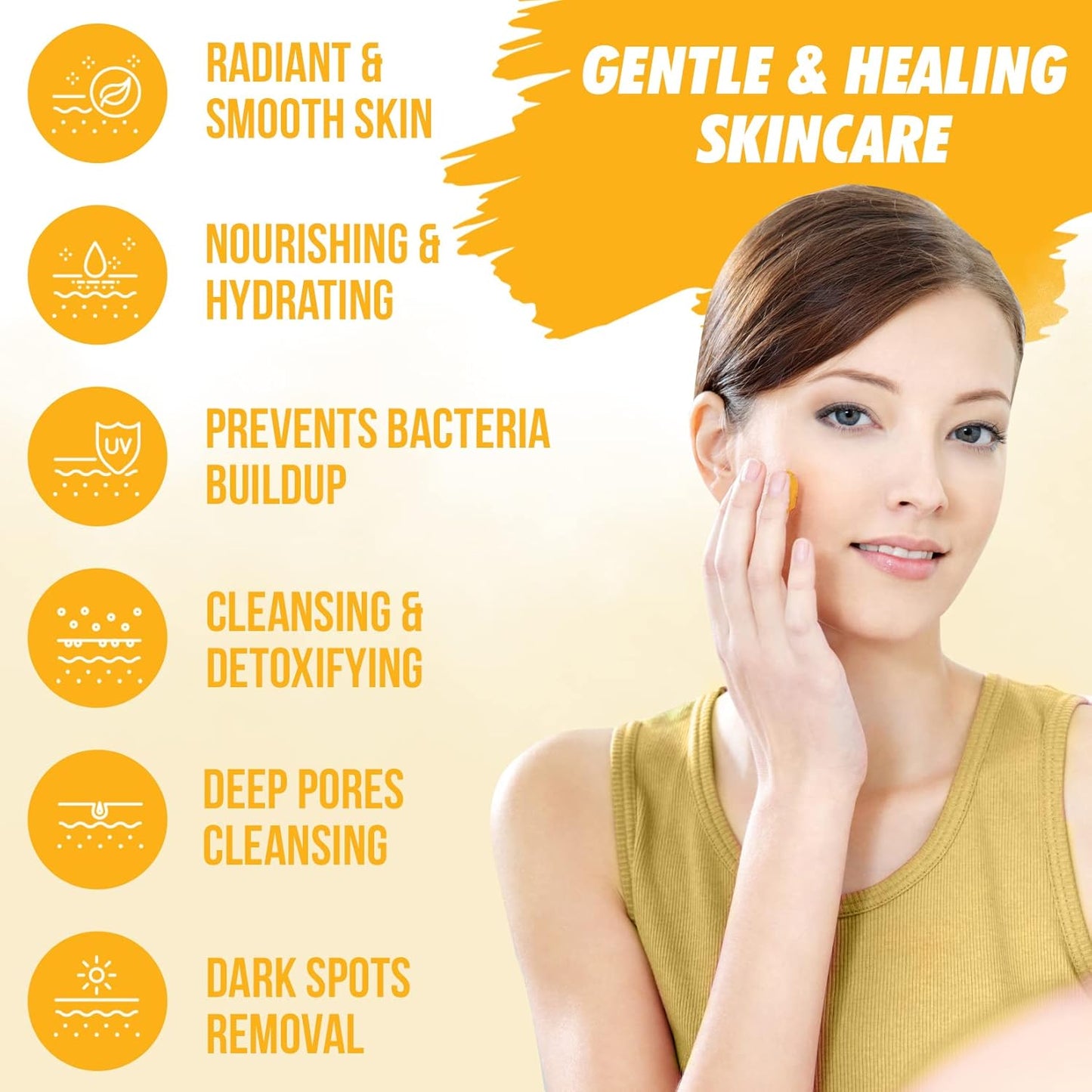 Turmeric Face Wash, Turmeric Clear Skin Liquid Soap – 100% Natural Anti Aging Exfoliating Facial Cleanser for Spots, Age Spots, Sun Damage, Discoloration – Cleansing Soap Skin Detox Treatment