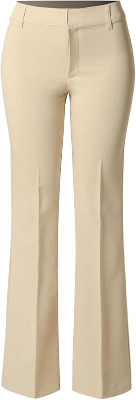 Design by Olivia Women's Relaxed Boot-Cut Office Pants Trousers Slacks