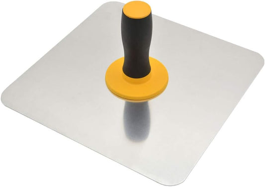 Aluminium Plastering Hawk with Soft Grip Handle, Plaster Mortar Board Holder Finishing Plastering Tool for Cement, Mortar, Drywall (11.8"x11.8")