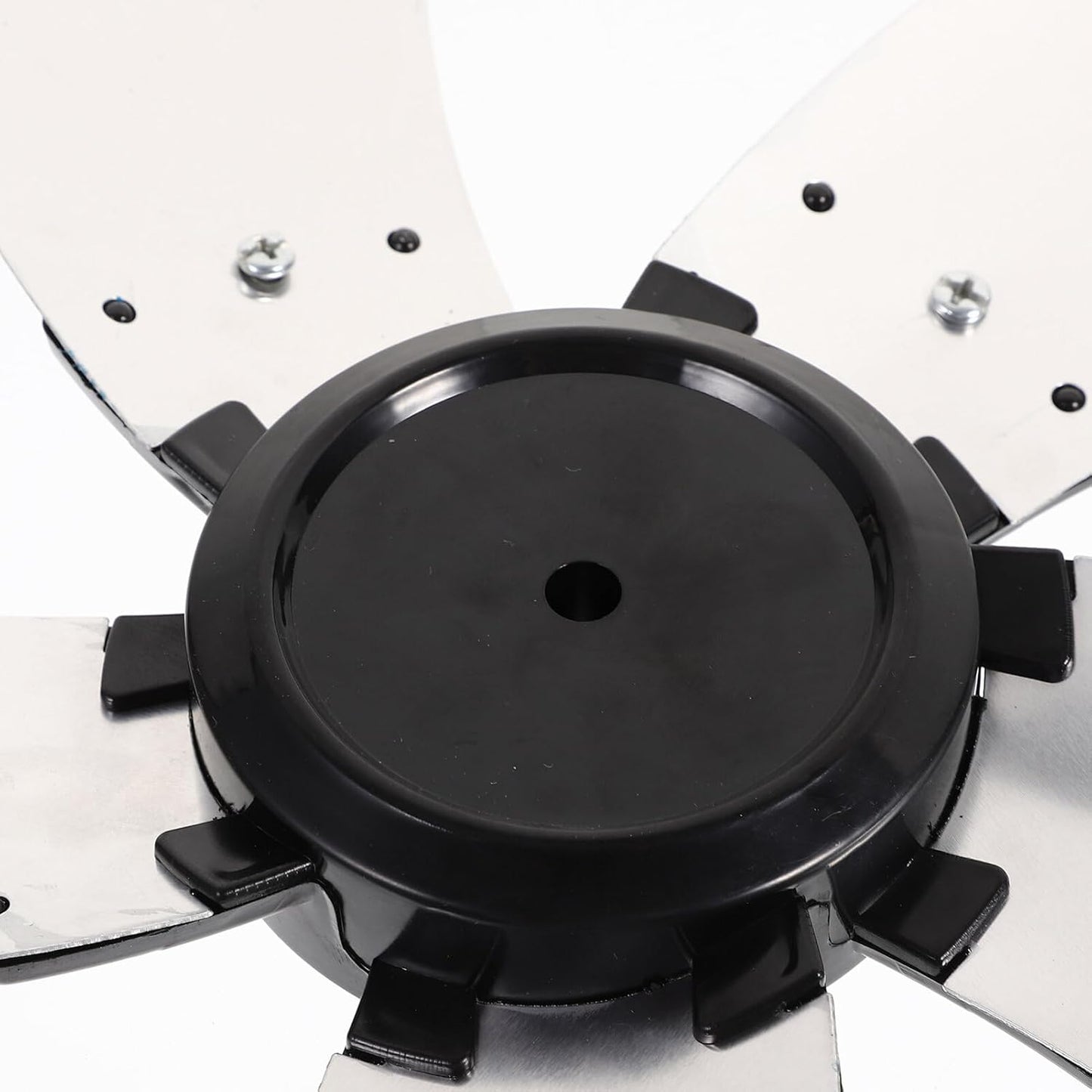 MAGICLULU Round Bore Fan Blade 5 Leaves Replacement Electric Fan Leaves 18 Inch Metal Fan Blades Replacement with Nut Cover Pedestal Fan Table Fanner Replacement Part for Home
