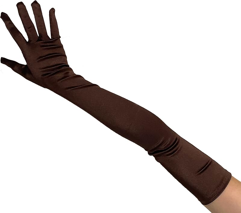 23" Extra Long Super Stretch Over the Elbow Party Bridal Dance Sexy Satin Gloves A-Grade Quality 16BL 58cm