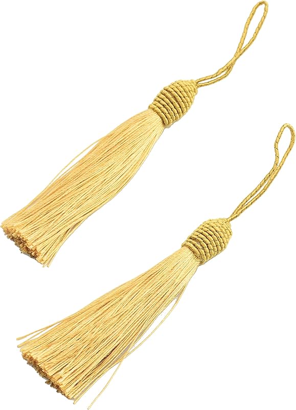 Makhry 20pcs 15.5cm/6 Inch Silky Floss Bookmark Tassels with 2-Inch Cord Loop and Small Chinese Knot for Jewelry Making, Souvenir, Bookmarks, DIY Craft Accessory (Peach Pink)