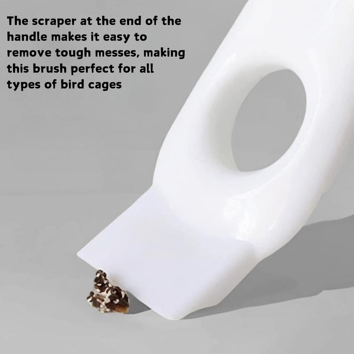 2 Pcs Bird Cage Brush with Scraper - Bird Cage Cleaner for Cleaning Kennels Perches Poop Remover Parrot Parakeet Pet Cage Accessories (2 Pcs)
