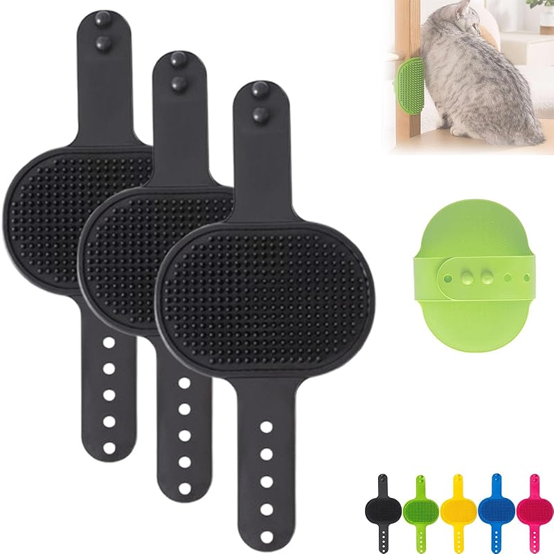 Silicone Grooming Strap Pad for Cats,Meowvo Cat Scratcher, Meowvo Silicone Grooming Scratch Pad, Cats Combs Cat Massager for Climbing Frames Table Legs