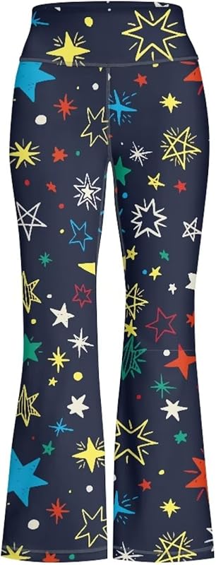 Girls' Athletic Leggings Bell Bottoms Kids Dance Running Yoga Pants High Waisted Workout Active Dance Tights
