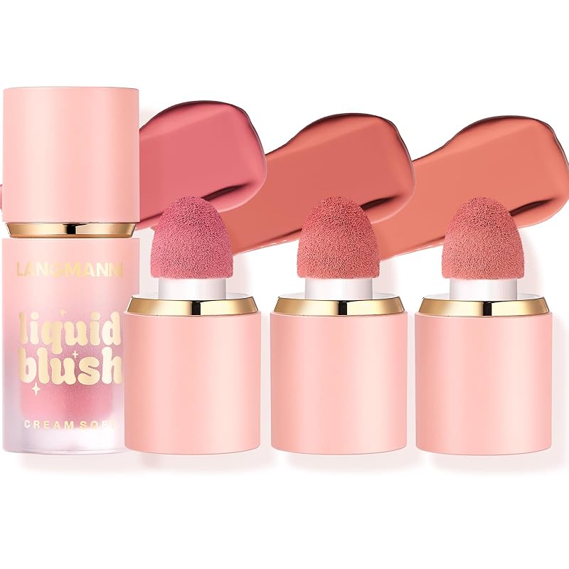 Jolilab Liquid Blush - High Pigment, Long - Lasting, Buildable Color for a Natural Glow（#1+2）
