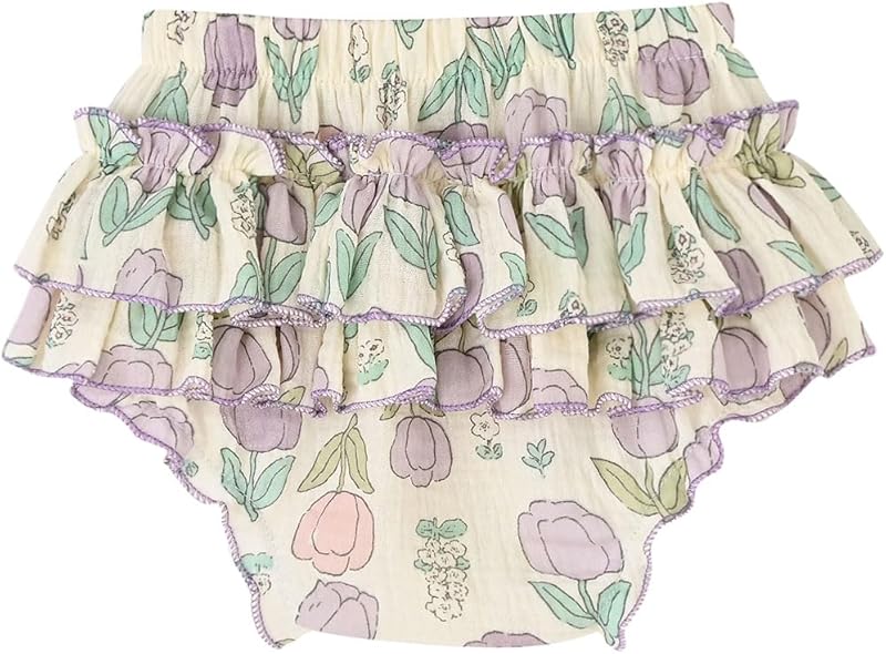 Enfants Chéris Baby Ruffle Bloomers 100% Cotton Muslin Diaper Covers for Girls 6 Months - 3 Years