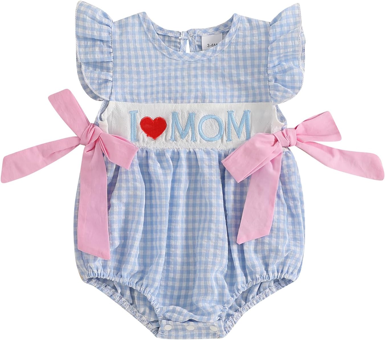 Baby Girl Summer Clothes Newborn Bubble Romper Embroidery Ruffle Sleeve Smocked Bodysuit Cute One Piece Outfit