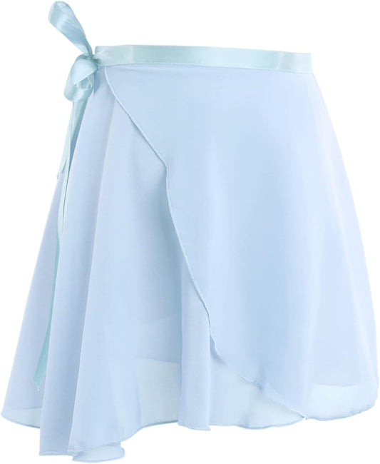 Phoeswan Dance Skirts for Girls (S/L) & Women (XL), Ballet Chiffon Wrap Skirt with Ties