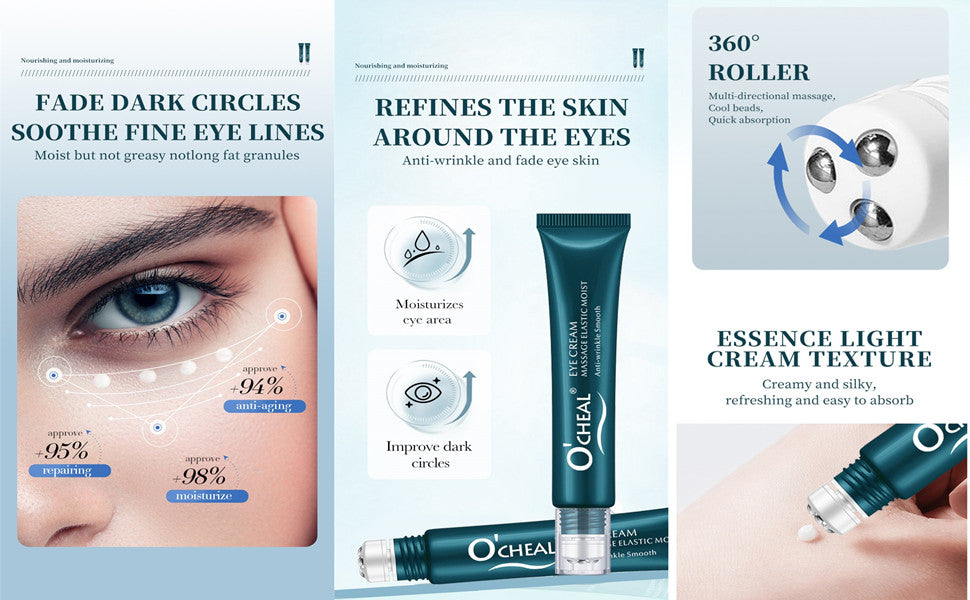 O’CHEAL Massage Eye Cream Lightening Dark Circles Firming Skin Instant Eye Repair Serum Stick for women Women Eyes Care