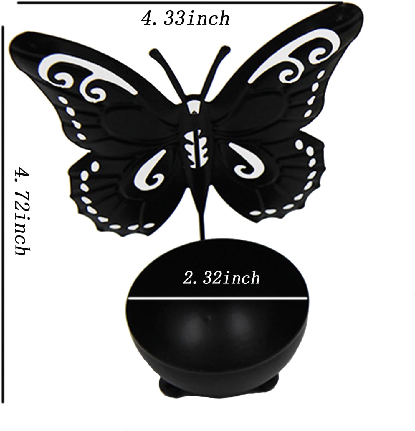 Butterfly Tea Light Candle Holder, Black Metal Candle Holder for Home Decor(2pcs)