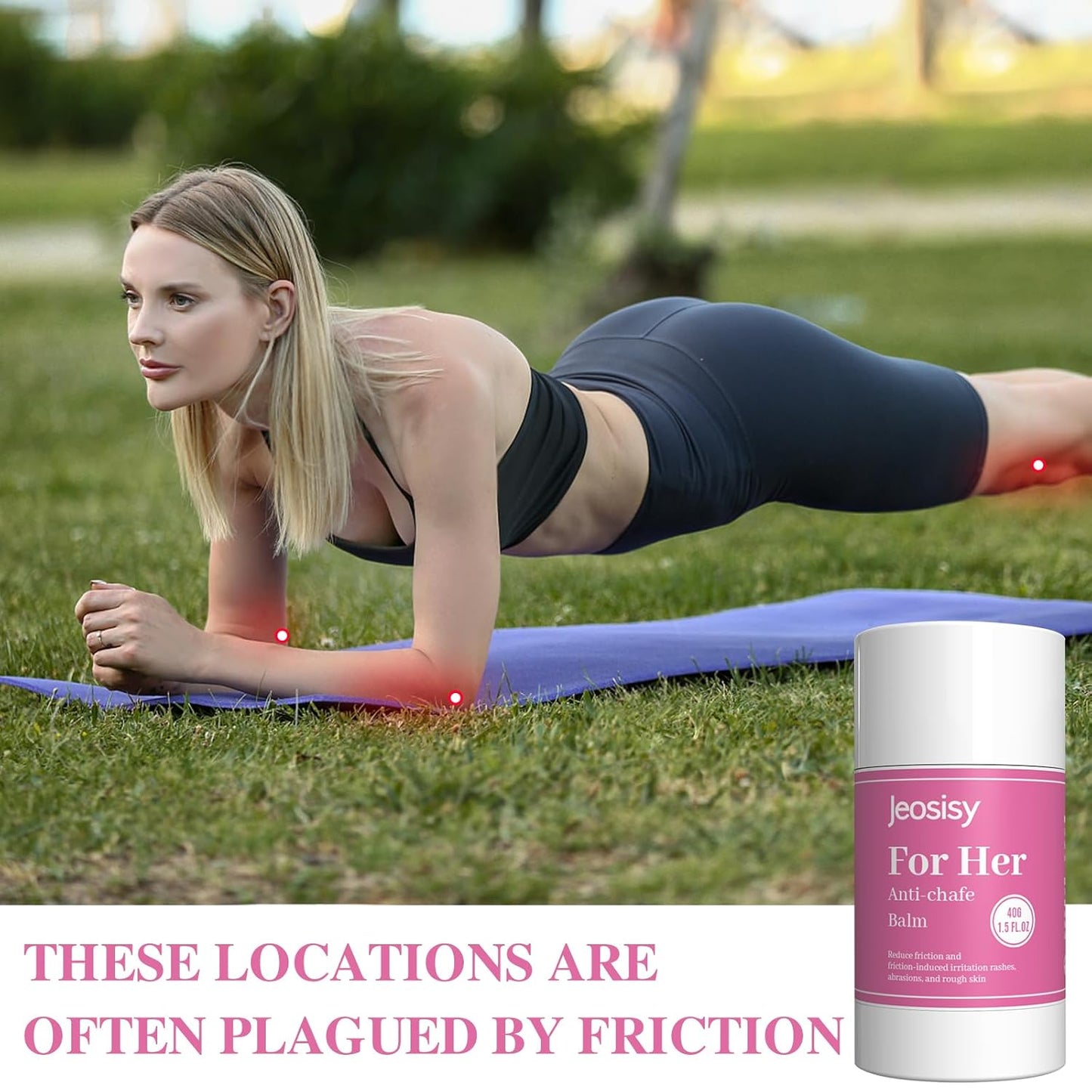 Anti Chafing Stick-For Her Anti Chafe Balm Cream Anti Chafing Friction Defense Balm for Thighs, Chest, Arms, Feet, Elbows and Areas Where Skin Hubs,Travel Size Use Before or After Sport Exercise