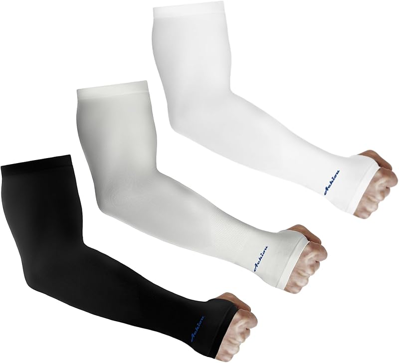 Achiou Arm Sun Sleeves Compression UV Protection Cooling for Men Women Summer Sunblock Basketball Football, Cover Arms Tattoo