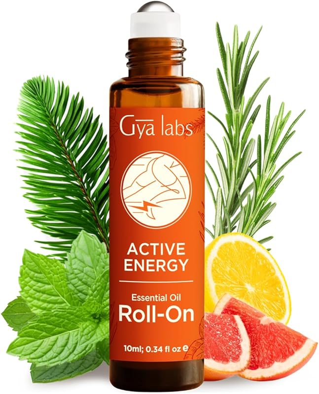 Gya Labs Peace Essential Oil Roll on - 100% Pure Natural Calming Oil for Fatigue, Blend with Patchouli, Frankincense, Aromatherapy Relaxation Gifts for Women and Men, Travel Size (0.34 Fl Oz)