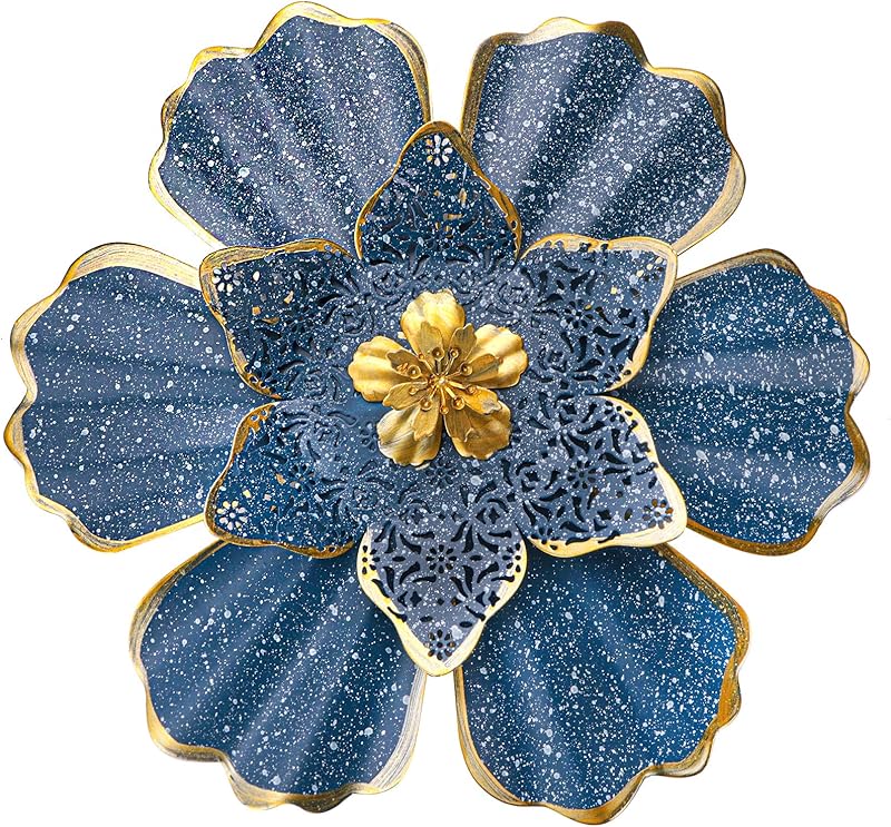 EASICUTI Metal Butterfly Wall Decor Butterfly Wall Art Hanging Sculpture For Indoor Outdoor Home Bathroom Living Room Bedroom Or Porch Patio Fence Yellow Red Blue 3 Pack 9.4" L x 7.5" H
