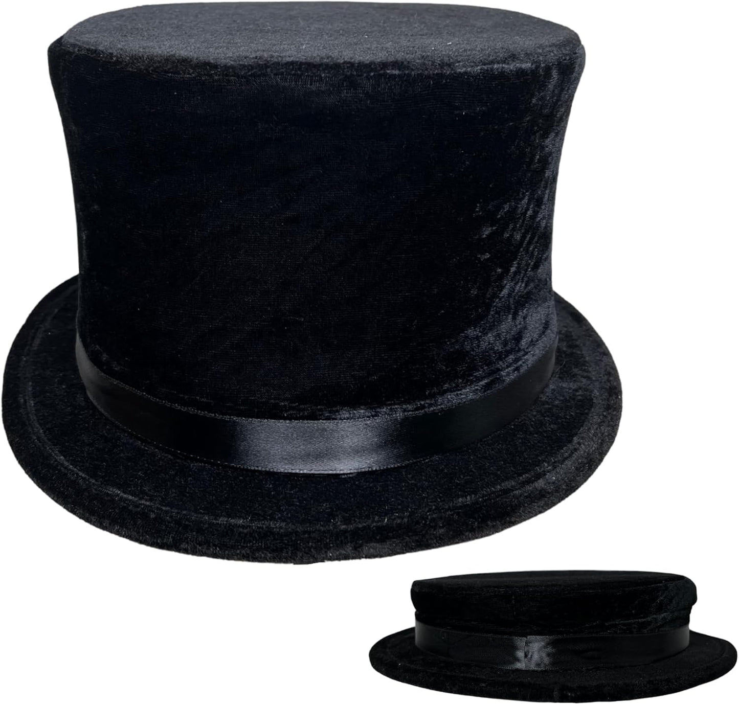 Black Collapsible Folding Top Hat – Magicians, Dancers, and Theater Performances, Perfect for Adults.