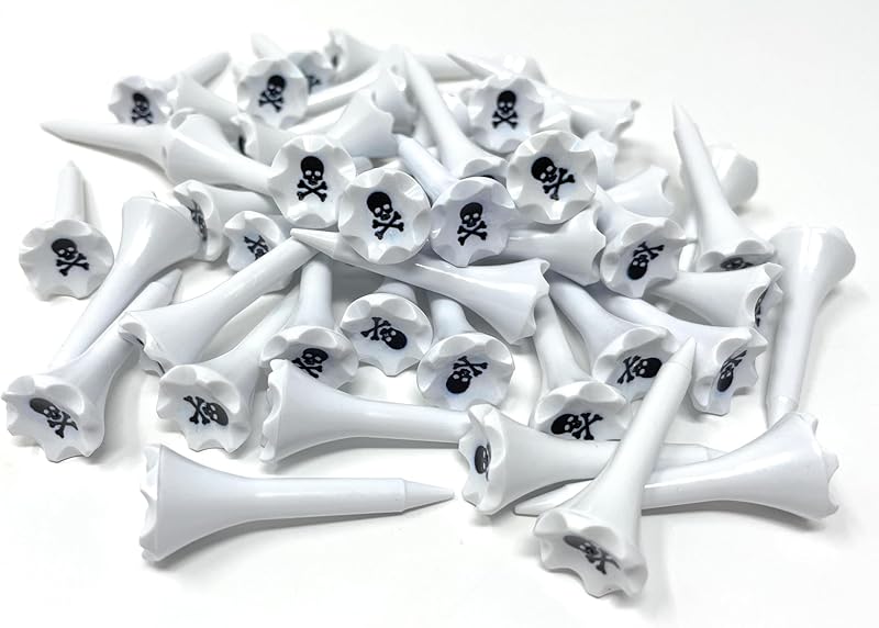 NorthPointe 1 ½” Plastic Golf Tees – Short Tees for Irons, Par Threes, Hybrids, and Driving Range - Pack of 50 or 100 Bulk in High Visibility White Durable Plastic