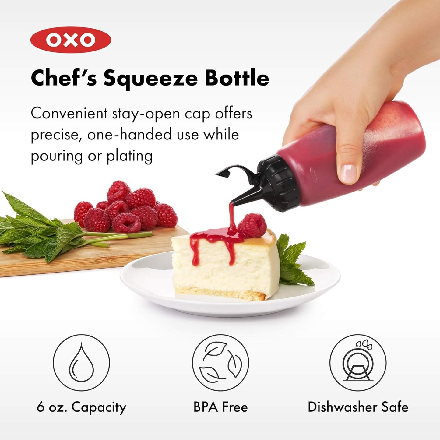 OXO Chef's Condiment Squeeze Bottles (Pack of 3) - Small 6 oz