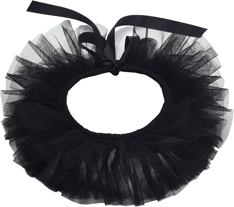 Vintage Renaissance Ruffled Tulle Detachable Collar Theater Cosplay Costume Collar Unisex