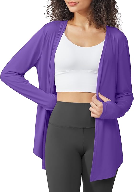G4Free Lightweight Cardigans for Women UPF 50+ Long Sleeve Sun Shirts Open Front Summer Cover Ups UV Protection