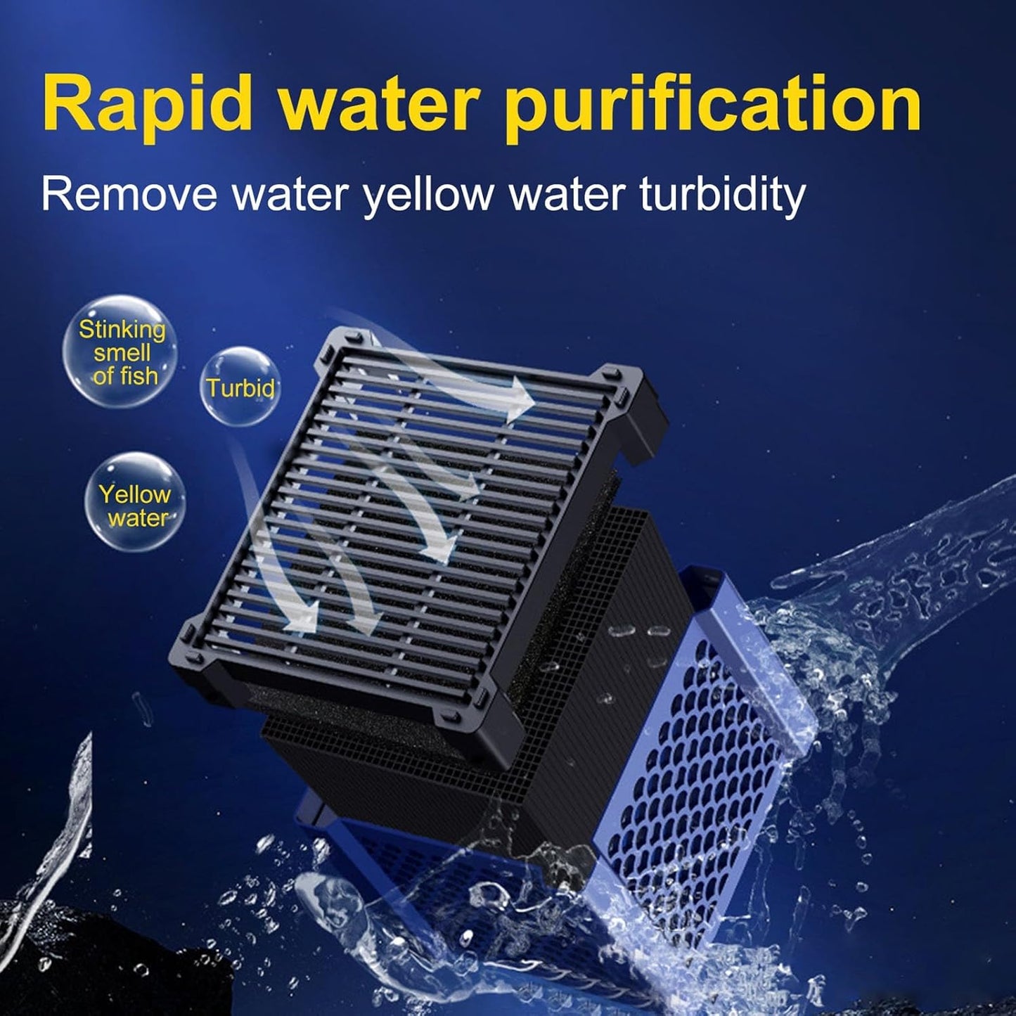 Generisch Aktivkohle Aquarium, Clever-Cube Aktivkohle Pferde,Eco Aquarium Wasserreiniger Würfel,Aktivkohlefilter Pferdetränke,Eco-Aquarium Wassertrog Purifier Cube,Für Teiche,Aquarium,Vorratstank