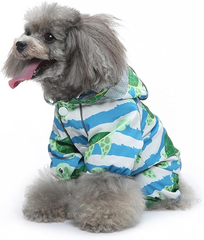DICOCO ペットUseレインコート Waterproof Windproof Water-repellent treatment Quantity Permeability リードWith holesき Easy to put on and take off 5サイズSupport Small Dog Medium-sized dog Large dog トイプードル Shiba inu Dog Clothing Cat Costume For walking Rainy season prepara