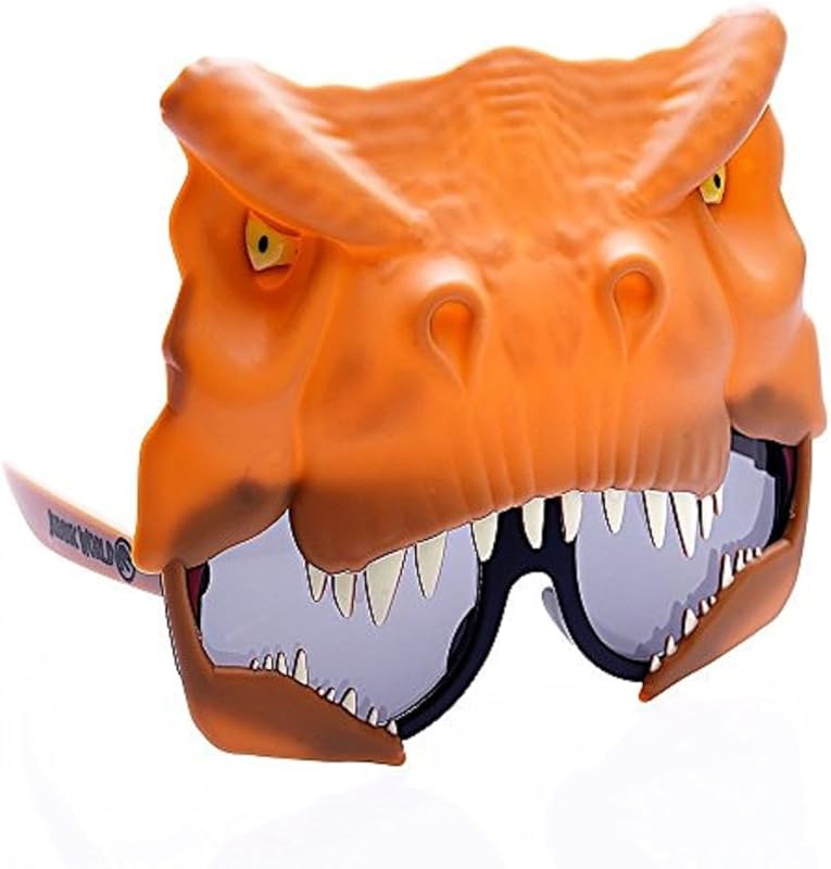 SunStaches Jurassic World Blue Raptor Costume Sunglasses, Party Favors, UV400, Gray one size fits most
